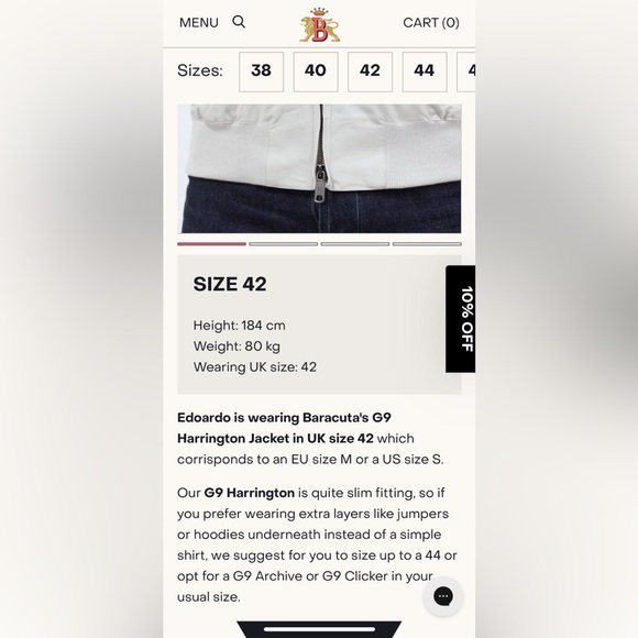 Baracuta G9 Harrington jacket Size 42 Like New - Picture 12 of 15